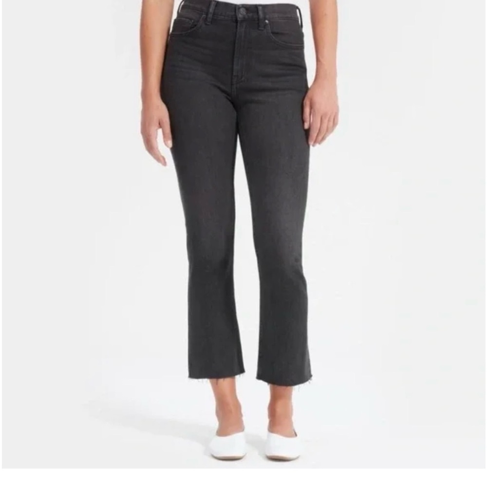 Everlane Kick Flare Cropped Jeans Washed Black Sz 29